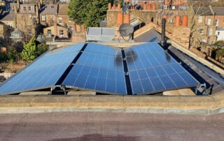 Solar panels on a residential roof